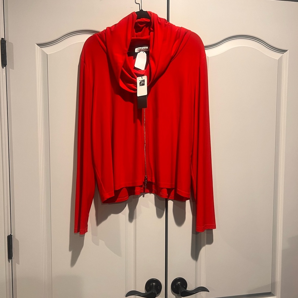 Joseph Ribkoff Vibrant Red Cowl Neck Sweater